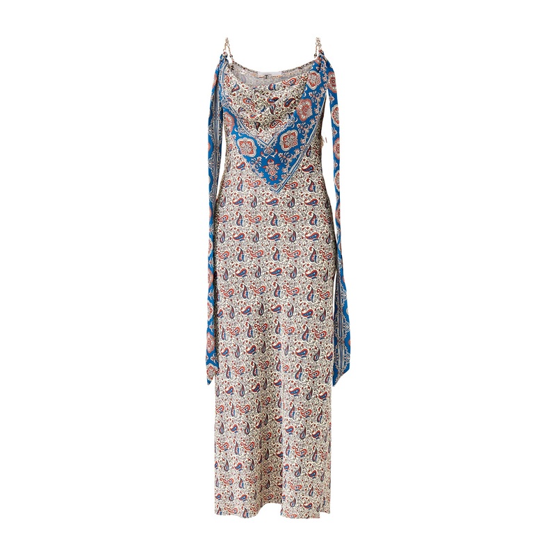 Paisley Maxi Dress With Bandana Detail