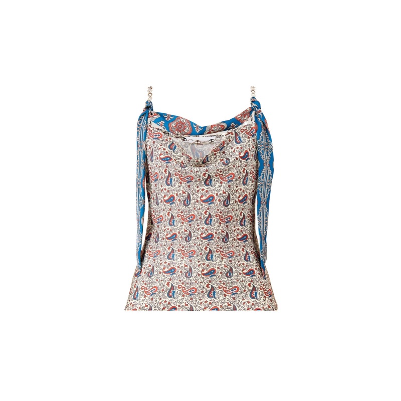 Paisley Top With Bandana Detail