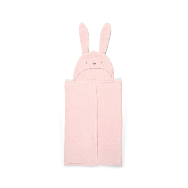Bunny Hooded Towel Pink