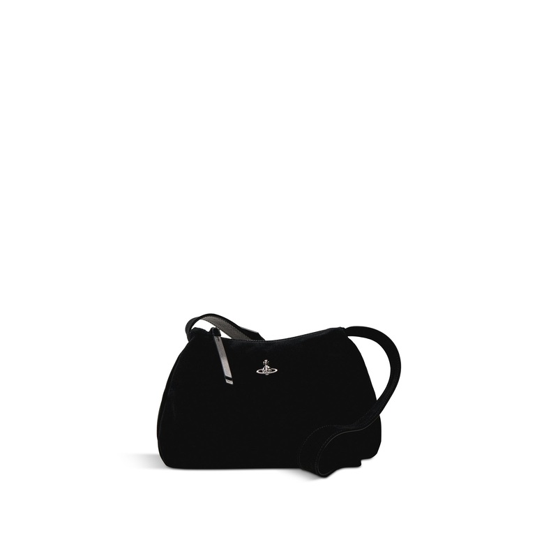 Kate Suede Shoulder Bag Black