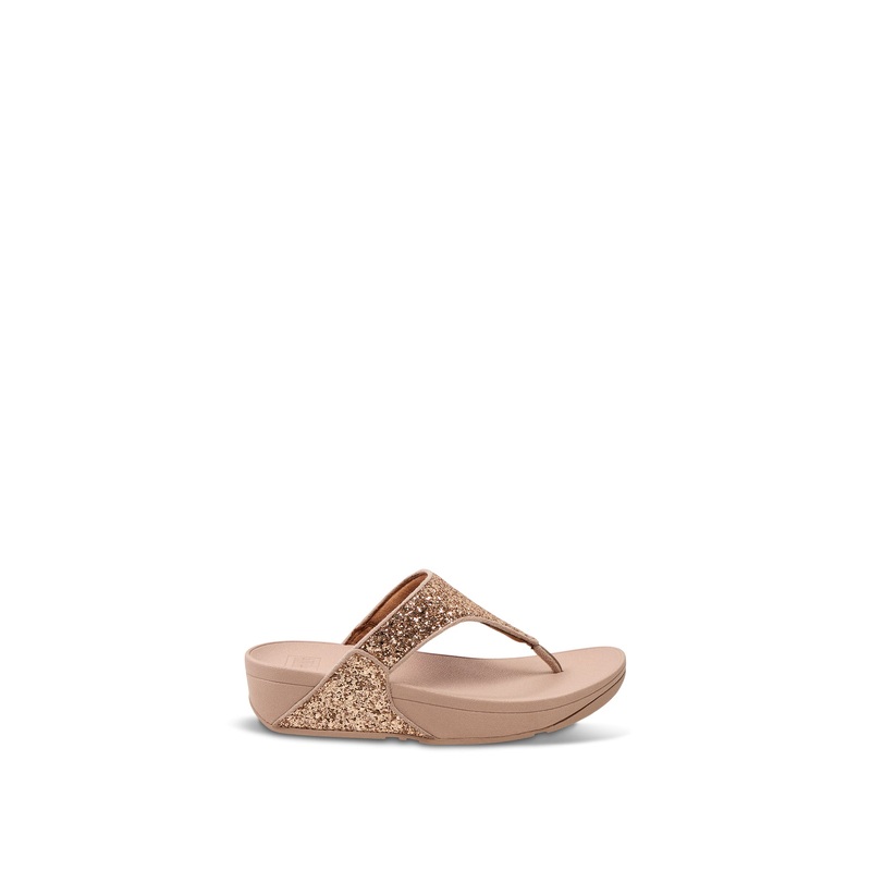 Lulu Glitter Toe-Thongs Rose Gold