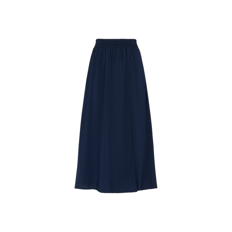 Navy Eva Elasticated Waist Skirt