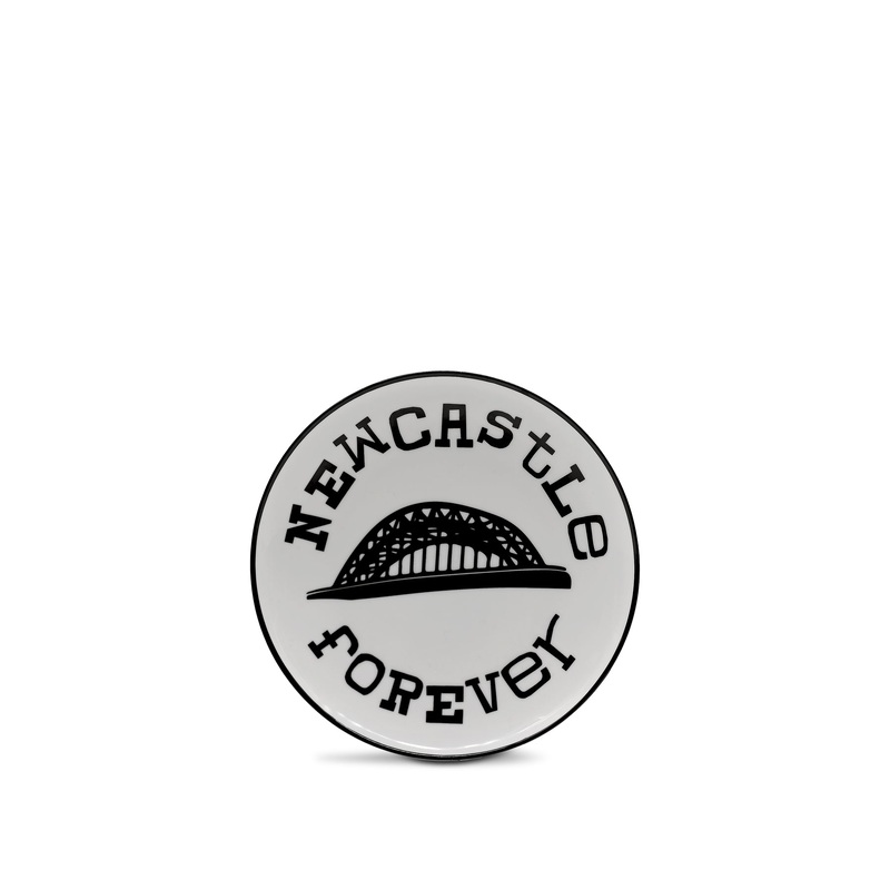 Newcastle Forever Premium Ceramic 8 Plate with Black Rim