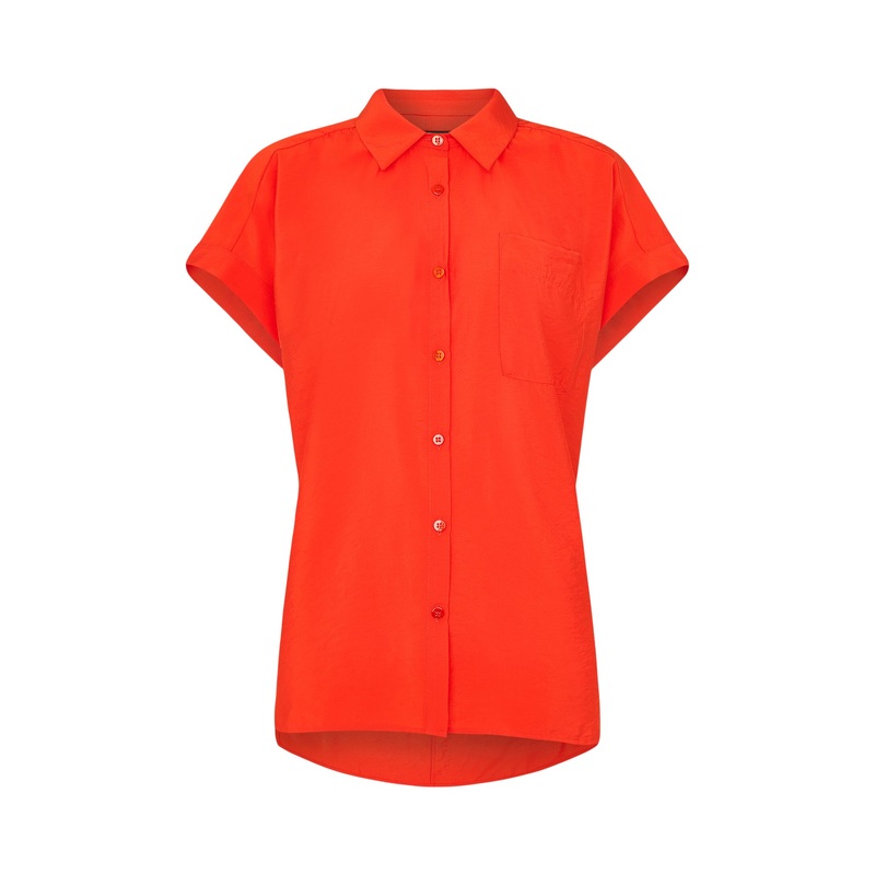 Red Nicola Button Through Shirt
