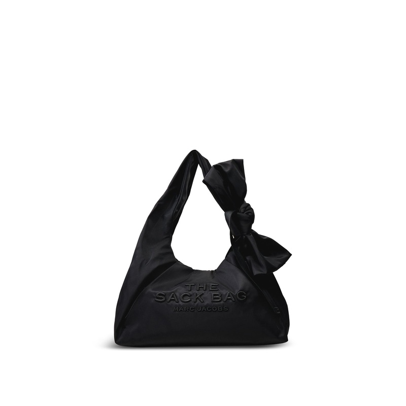 The Bow Nylon Sack Bag Black