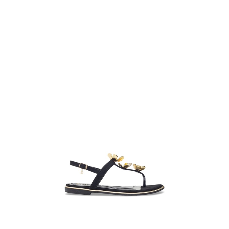 Black Jewelle Embellished Sandals