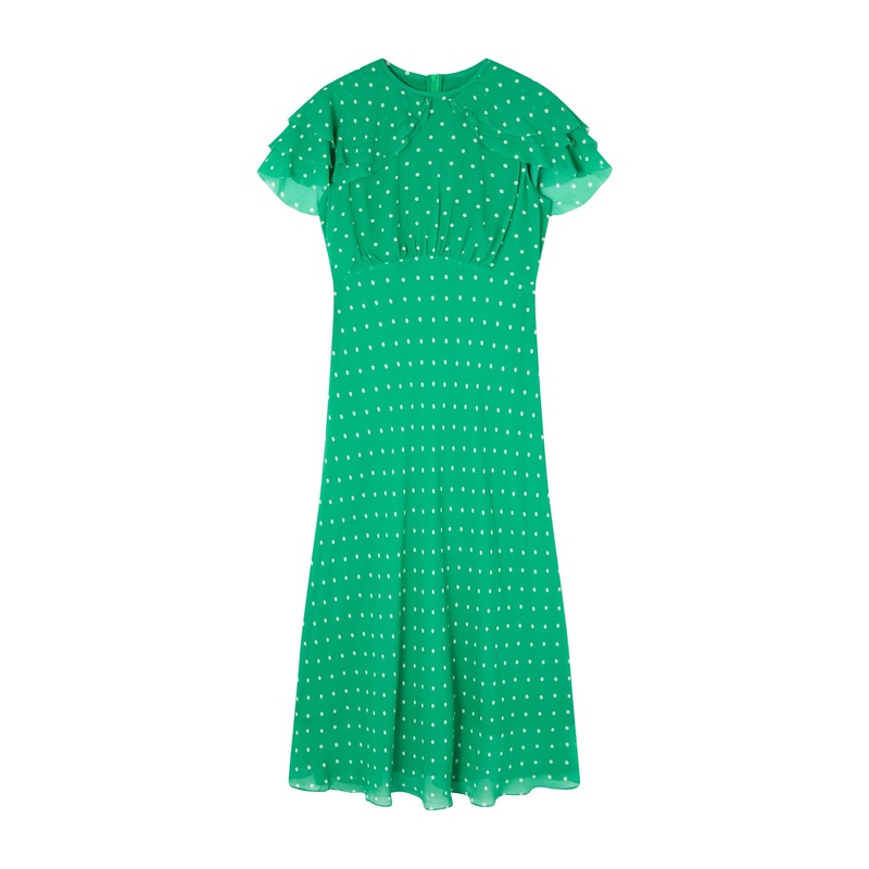 Ellen Green & Birch Polka Dot Print Dress