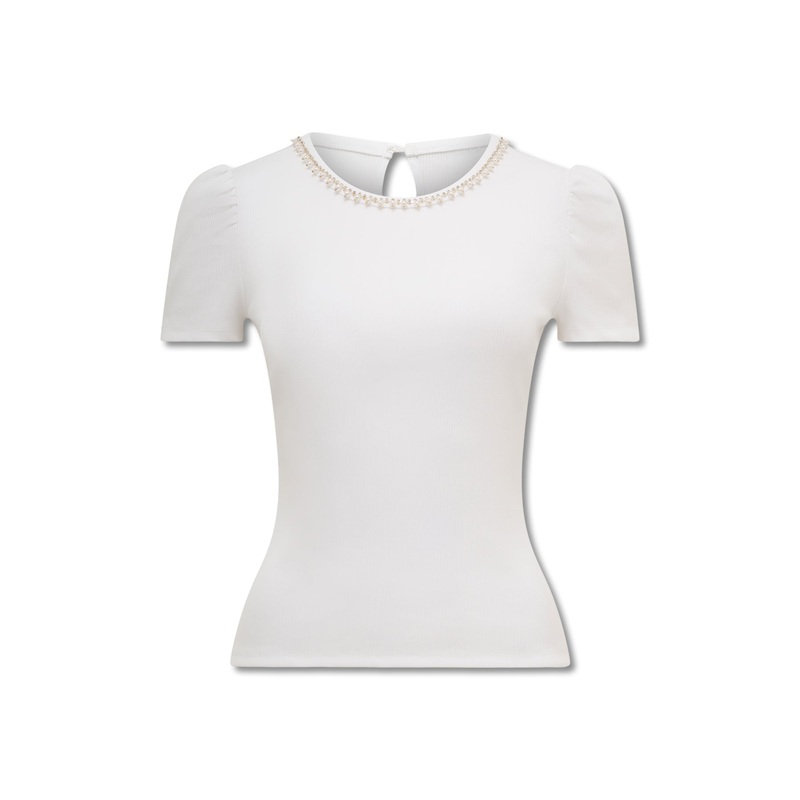 Emilia Embellished Neck T-Shirt