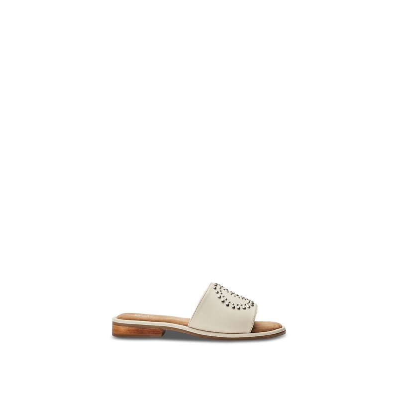 Ferula Leather Sandals White
