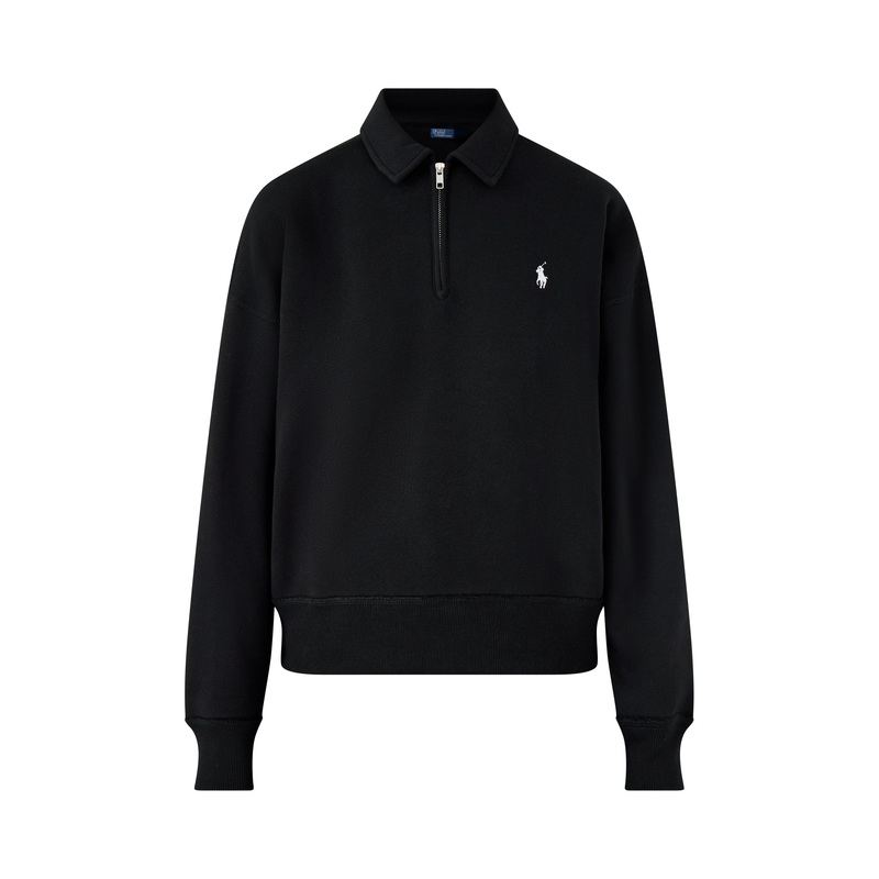 Knit Half Zip Sweatshirt Black