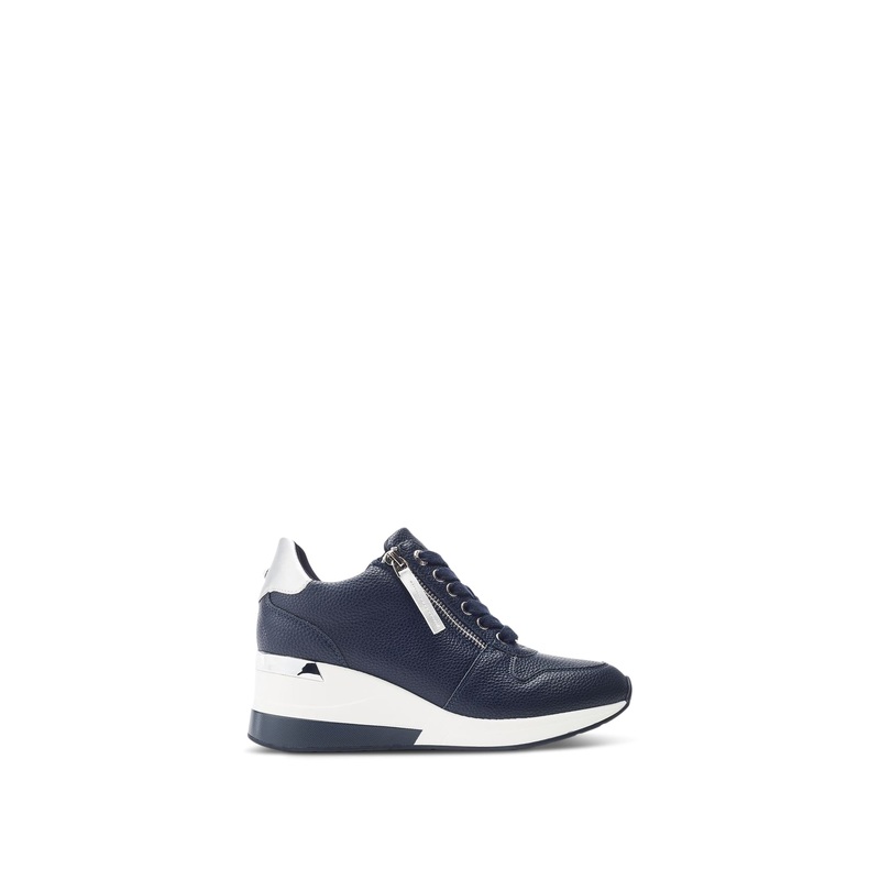 Navy Caspia Wedge Trainers