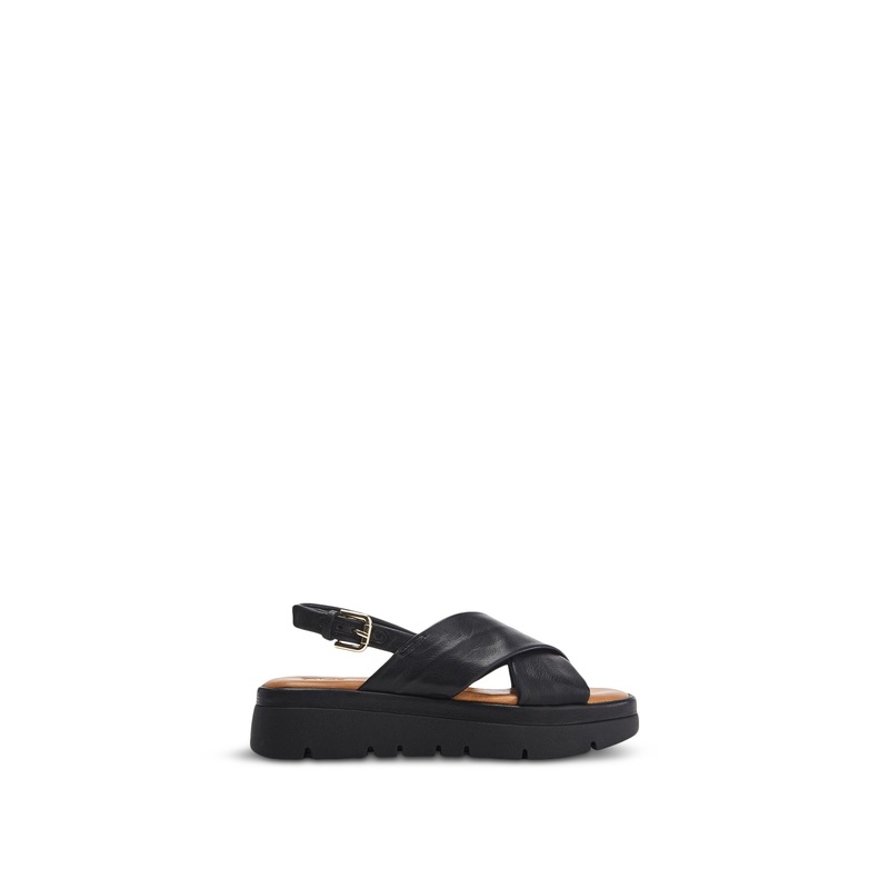 Nettina Leather Sandals Black