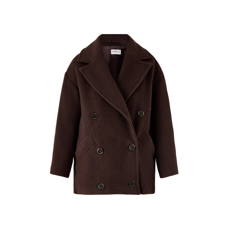 Sport Oggeri Short Double Breasted Coat Black