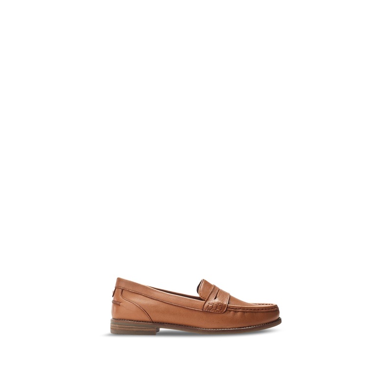 Tan Ercilla Square Toe Loafers