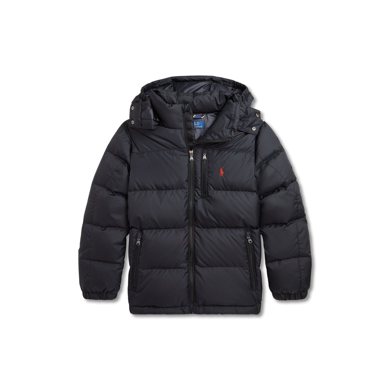 Boys Black Hooded Jacket