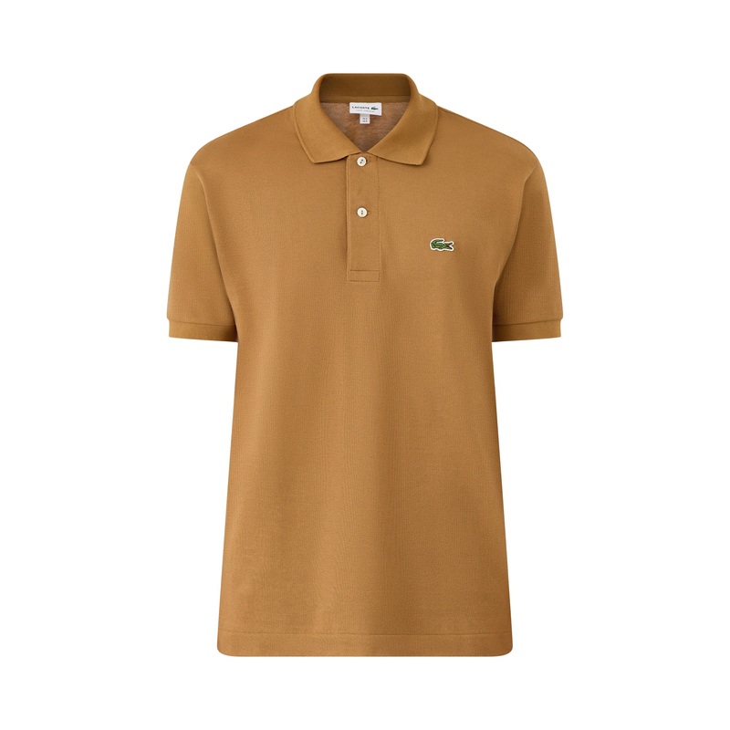 Classic Short Sleeves Cotton Polo Brown