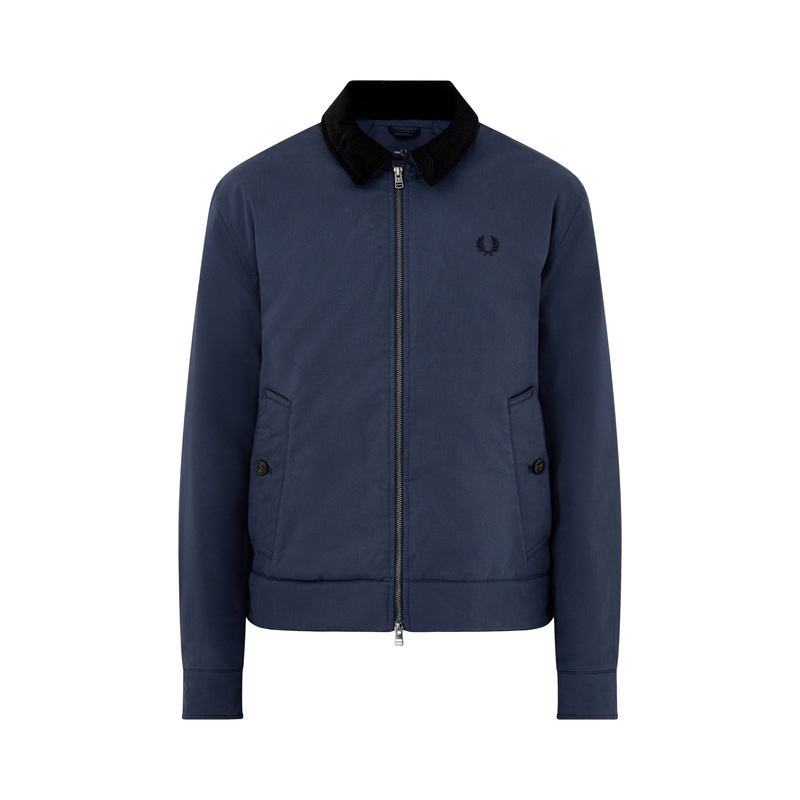 Cotton Caban Jacket Blue