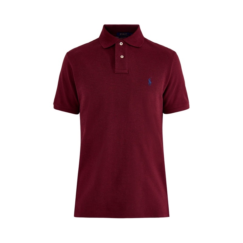 Custom Fit Cotton Polo Top Wine