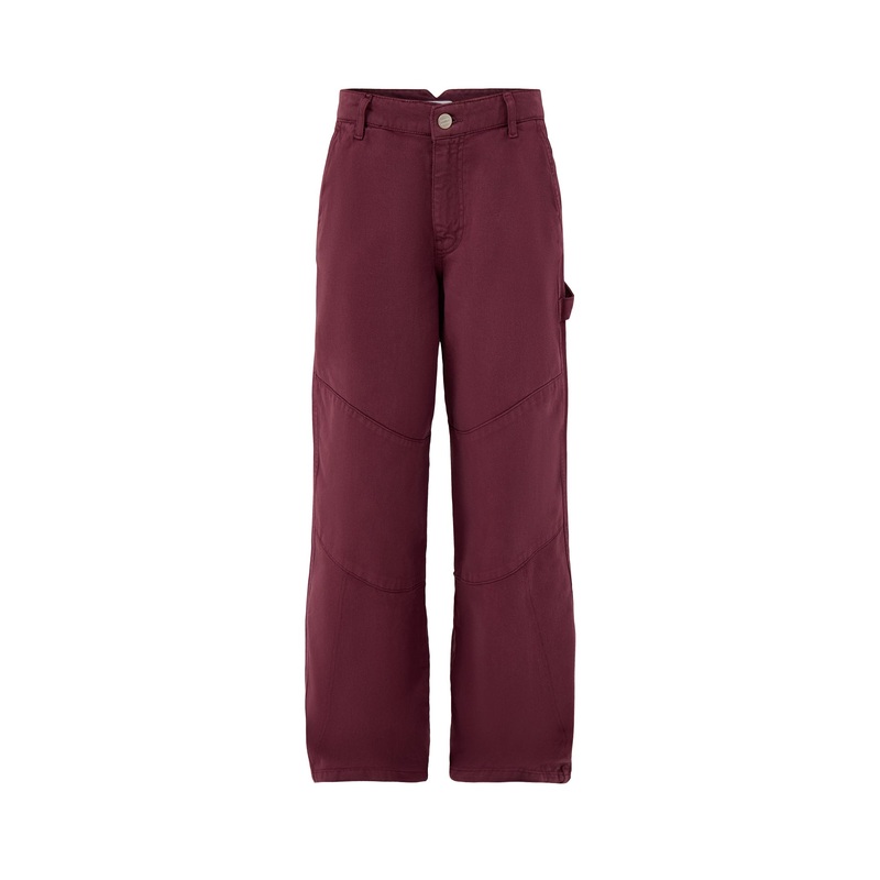 Drew Cotton Jeans Burgundy