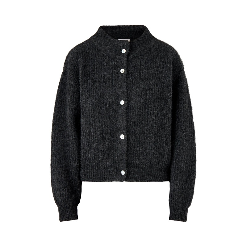 East Cardigan Charcoal Melange Black