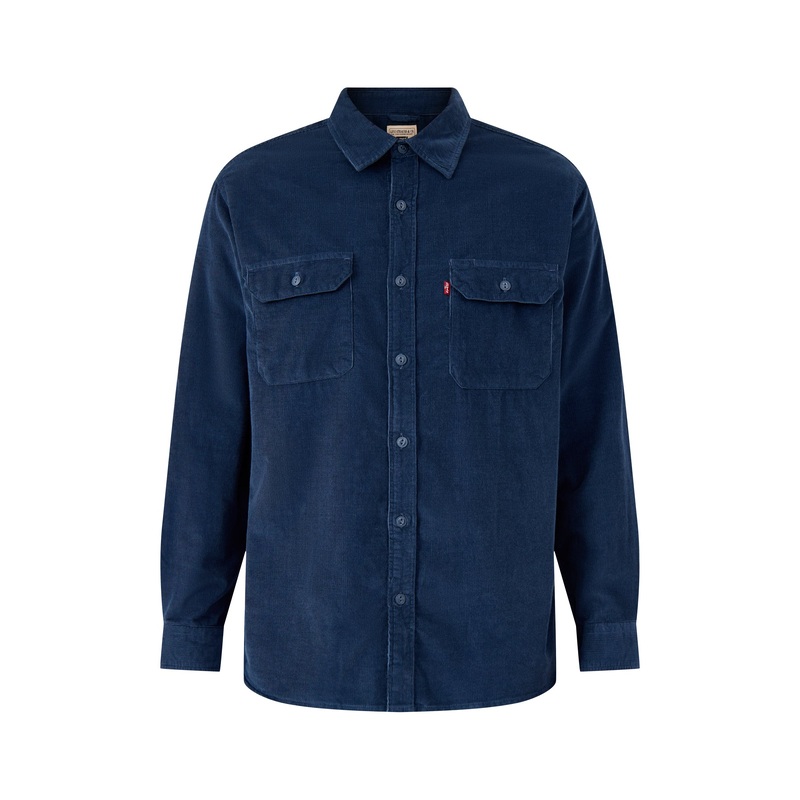 Jackson Worker Cotton Cord Shirt Blue