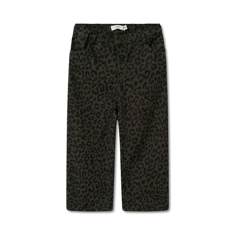Leopard Print Cotton Jeans