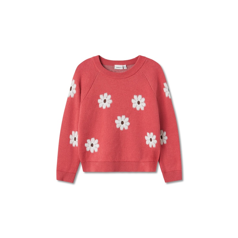 Long Sleeve Knitted Floral Jumper