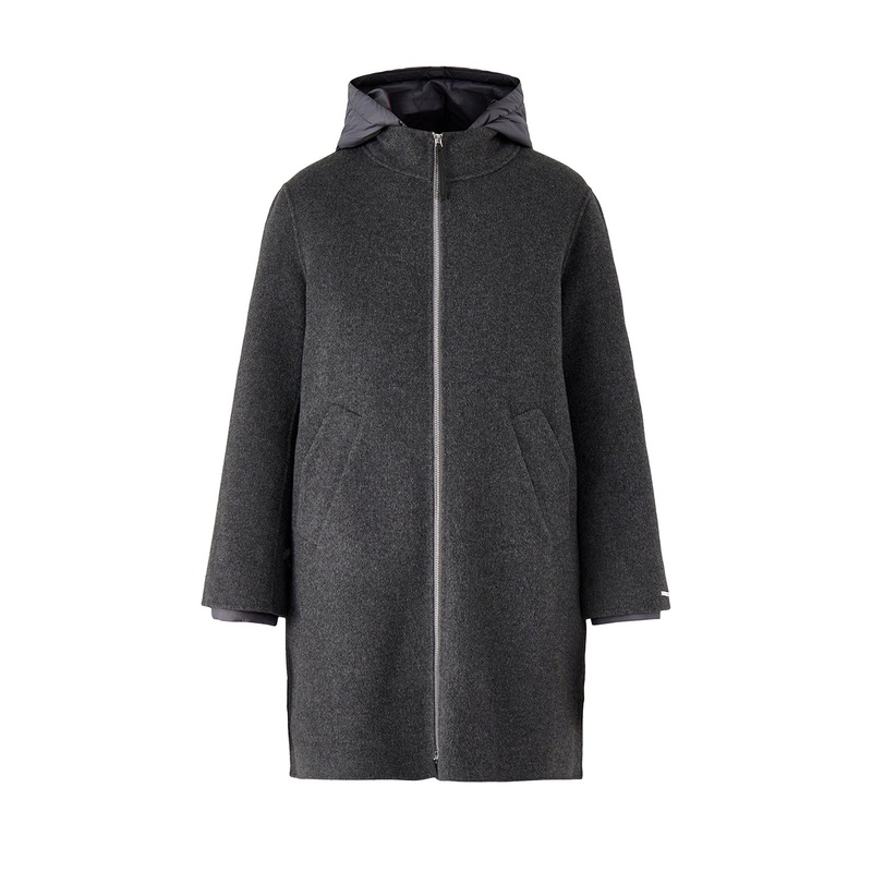 Marella Sport Moriana Coat With Hood Grey