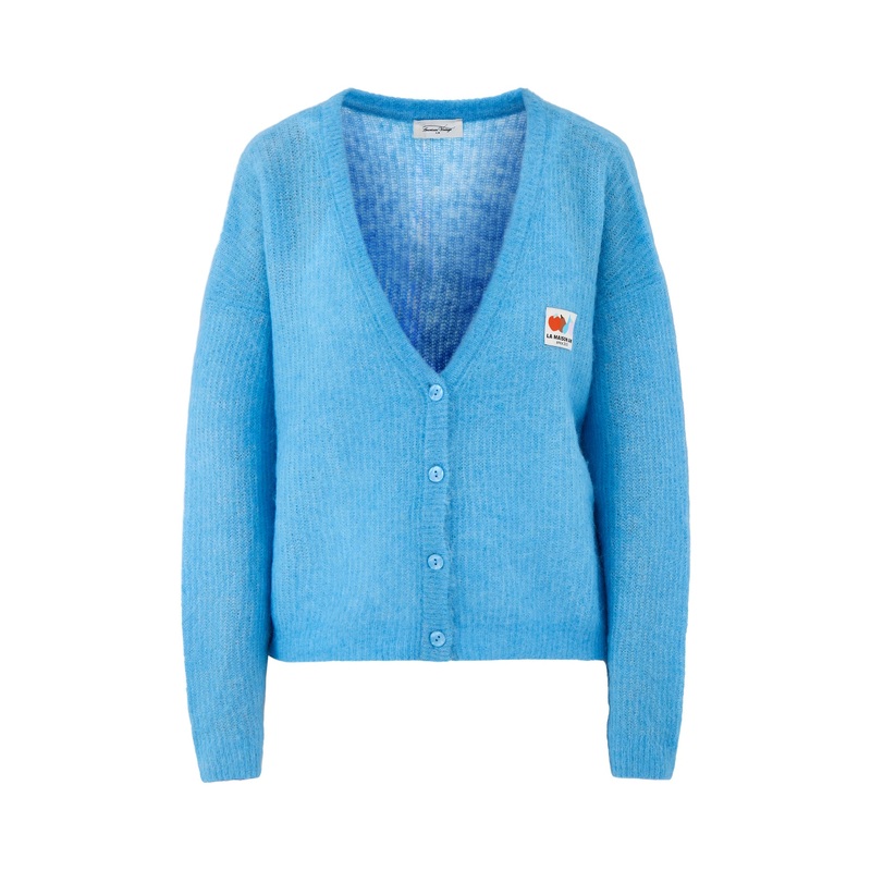 Nenybay Long Sleeves Cardigan Fleuve Blue