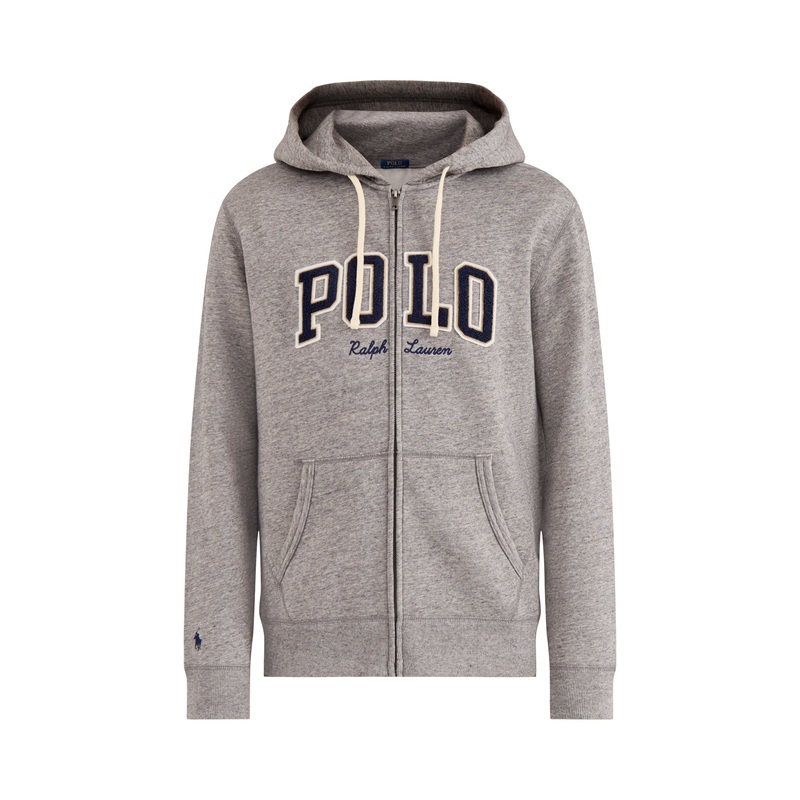 Polo Cotton Hoodie Grey