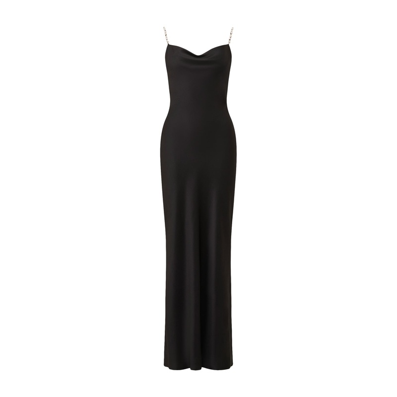 Presley Diamante Strap Satin Maxi Dress