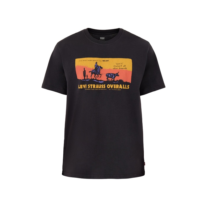 Relaxed Fit Tee Horizen Graphic Black