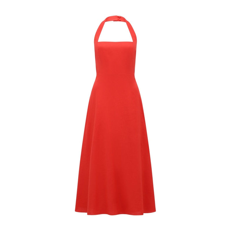 Stevie Halter Neck Midi Dress