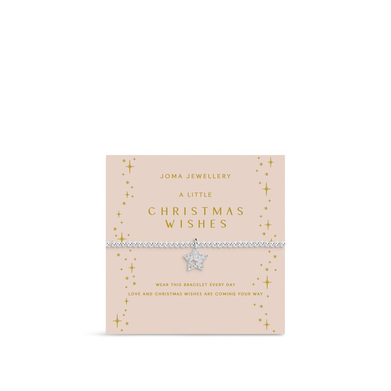 Christmas Wishes Silver Plated Bracelet