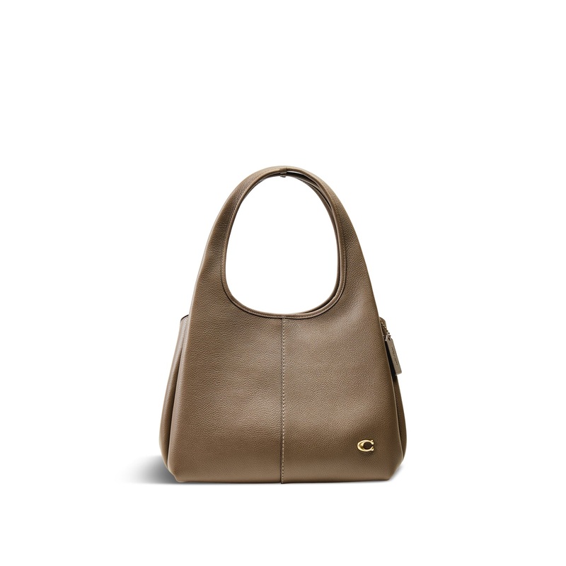 Lana Shoulder Leather Bag Dark Stone