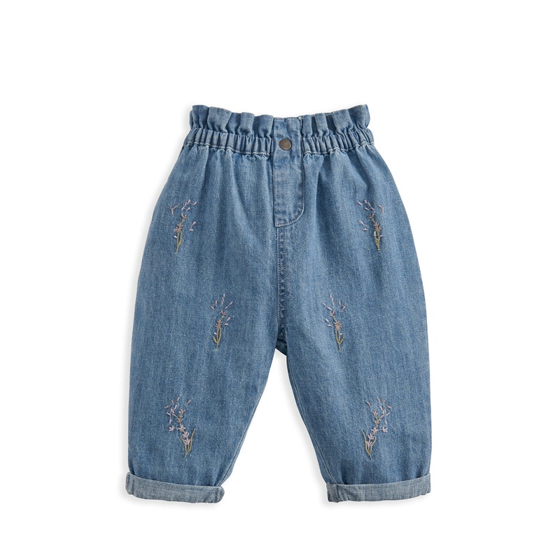 Lavender Emb Jeans Blue