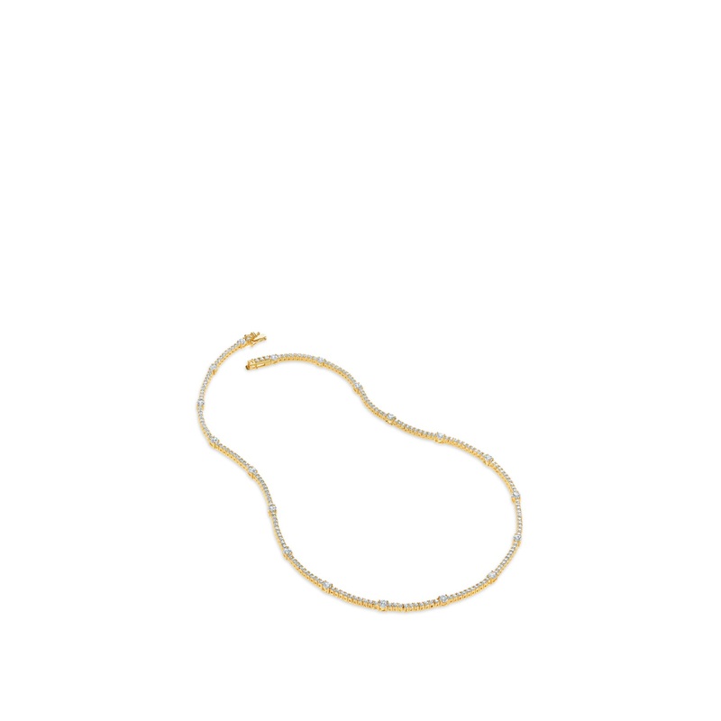 Phoebe Tennis Necklace Gold Vermeil (42 Cm)