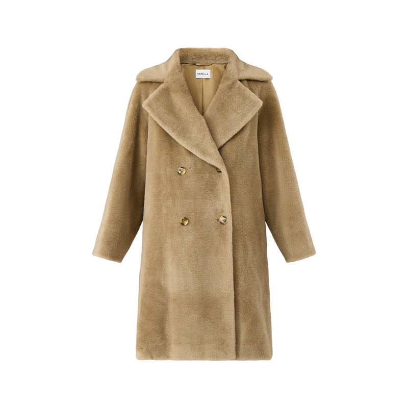 Rosalia Coat Double Breasted Maxi Olive