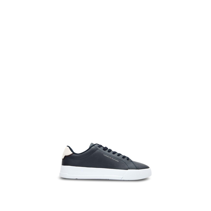 Tommy Hilfiger Court Leather Detail Trainers Blue