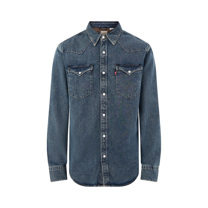 Barstow Western Standard Denim Shirt Brown