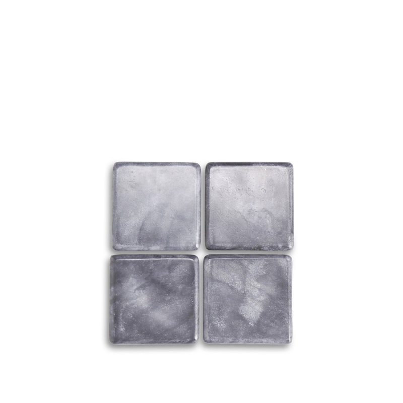 Black Marble Square Coasters Set of 4