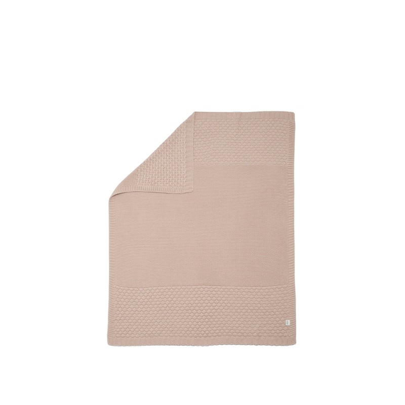 Knitted Blanket Bubble Pink