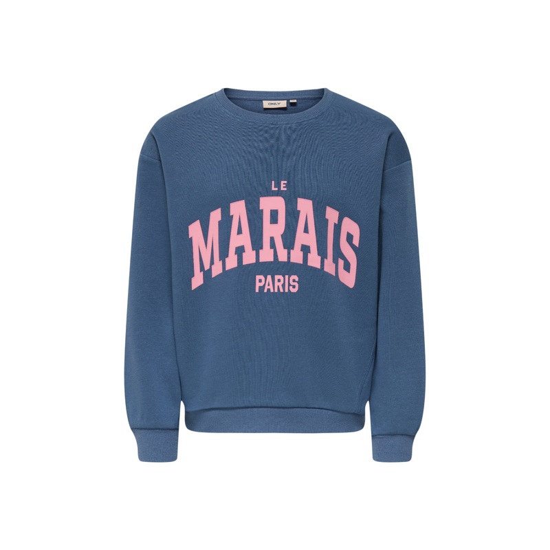 Marisa Long Sleeves O-Neck Loose Printed Sweatshirts Vintage Indigo