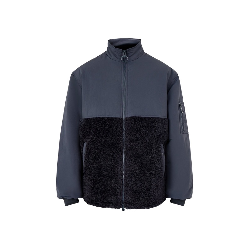 Mens Reel Hybrid Cotton Fleece Jacket Thyme