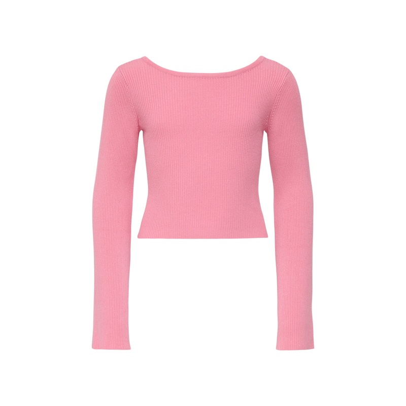 Natasja Long Sleeves Deep Back Knitwear Pink