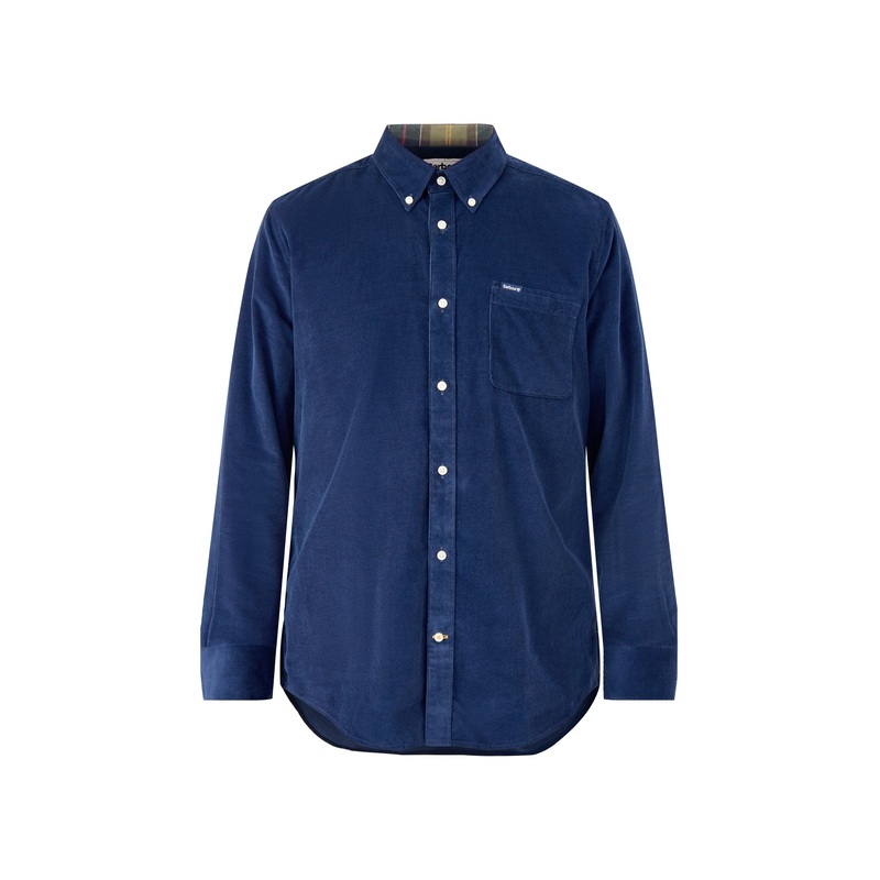 Ramsey Tailored Cotton Cord Shirt Denim