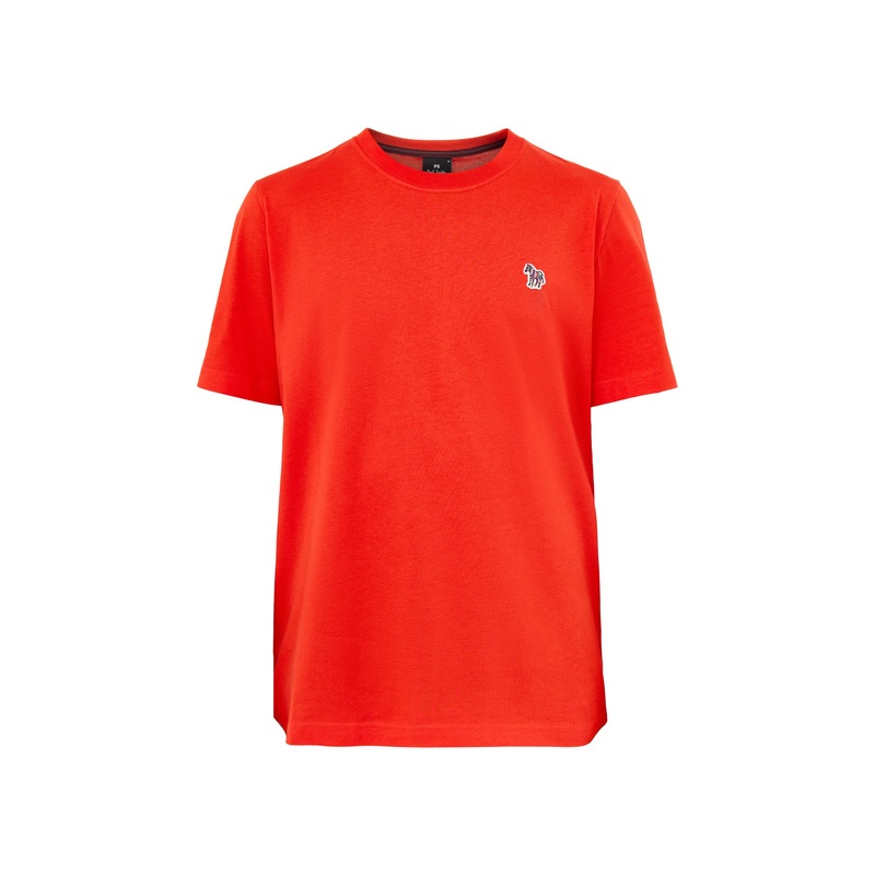 Zebra Short Sleeves Cotton Tee Coral