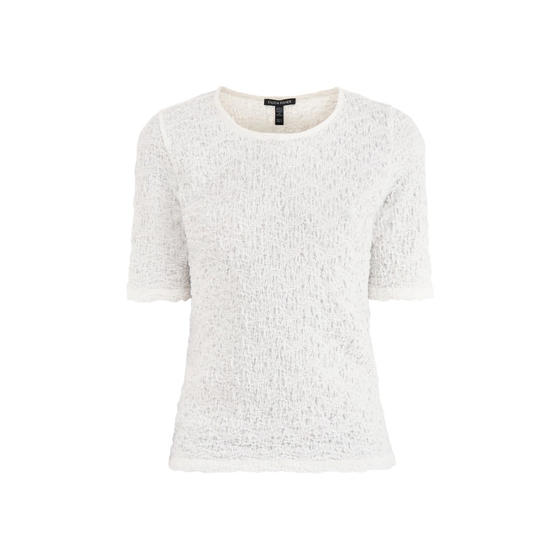 Crew Neck Snug Top Ivory