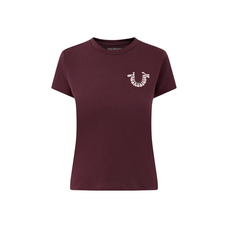 Crystal Crew Tee Brown