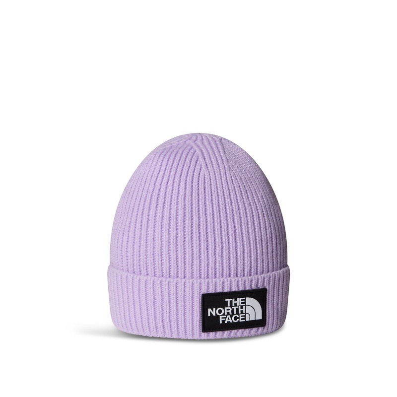 Knitted Beanie Logo Hat Lilac